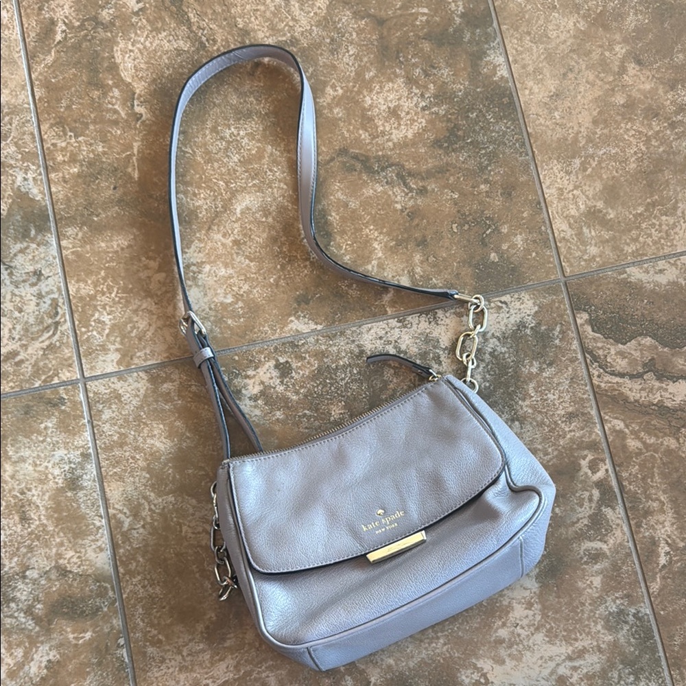 Kate Spade Gray Leather Crossbody Bag